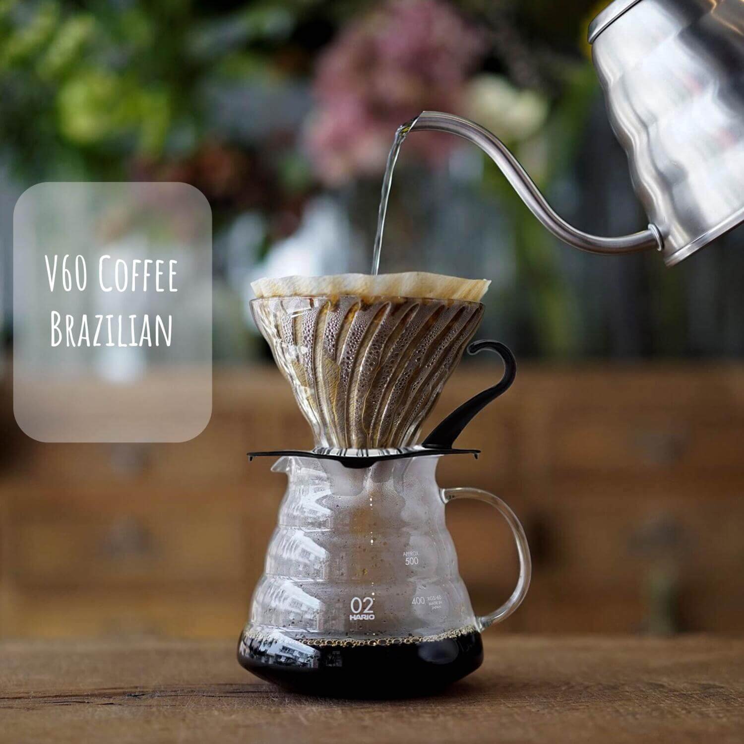 V60 Brazilian pour-over coffee